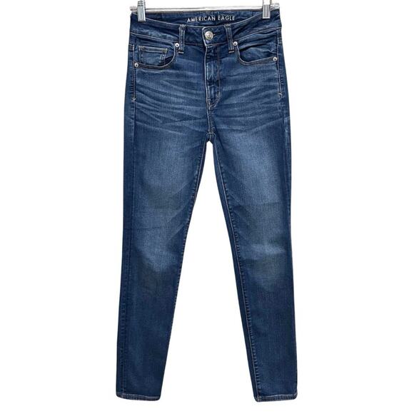 American Eagle Outfitters Denim - American Eagle HIGH RISE SKINNY Jeans Women’s 4 Regular Dark Wash Stretch Denim